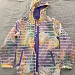 Cat & Jack Multicolor Striped Kids Jacket with Purple Details